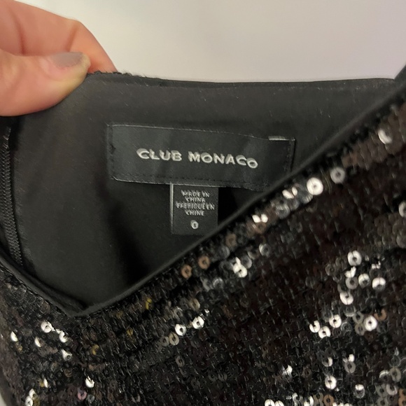 Club Monaco Black Sequin Pleated Maxi Dress – Formal Occasion, Worn Once - Picture 3 of 10
